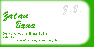 zalan bana business card